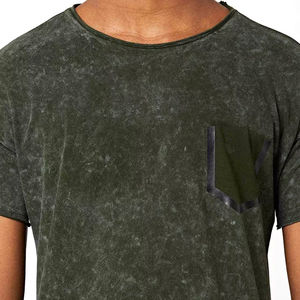 T-shirt personnalisé de haute qualité, style streetwear hip-hop vintage, coupe oversize, effet délavé à l'acide, tissu épais - Product Image 4