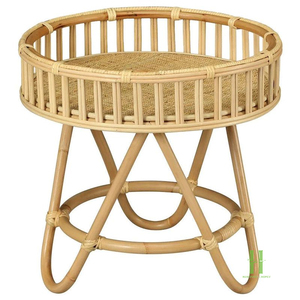 Meilleure vente en gros : Table à manger ronde en rotin naturel fait main, table basse en osier, mobilier de maison écologique, décoration de salon - Product Image 6