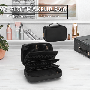 Custom Logo Cosmetic Bags Portable Travel <b>Makeup</b> Organizer <b>Case</b> with Zipper, Waterproof Luxury Toiletries Pouch Bags - Product Image 3