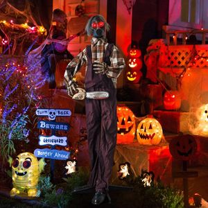 Decorazione Premium di Halloween: Uomo Animatronico Spaventoso con Luci e Suoni - Product Image 4