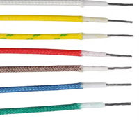 Hitzebeständiges Hochtemperatur-Silikon-Glasfaser-ummanteltes Elektrokabel 300°C 0,3mm 0,5mm 0,75mm 1,5mm 2,5mm 4mm 6mm
