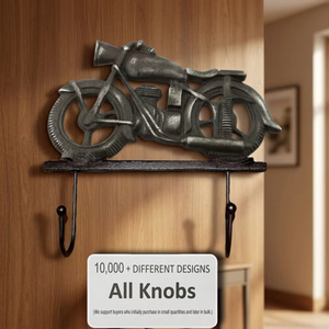Beads Art Motorcycle <b>Wall</b> <b>Hooks</b> Cast Iron Eco-Friendly Retro <b>Coat</b> Hanger 1 <b>Hook</b> Handmade <b>Wall</b> Mounted - Product Image 2