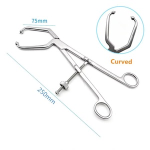 Pinzas de reducción pélvica manuales de acero inoxidable alemán, puntas esféricas rectas y curvas de 25 cm, instrumento ortopédico acetabular - Product Image 5