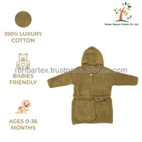 Peignoir à capuche 100 % coton éponge pour enfants, usage hivernal, manches longues, extra doux, durable, tailles et couleurs personnalisables, unisexe, salle de bain