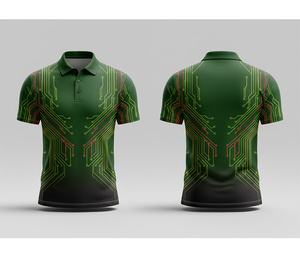 Fashion Printed Full Sublimation Polo Shirt Casual Sportswear Durable Stitching for Men Women Youth Quick-Dry Dry-Fit Active Pol - Product Image 1