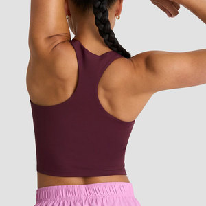 Camiseta Deportiva de Alta Calidad para Mujer, Color Personalizado, para Gimnasio y Ejercicio, de Alta Elasticidad, Corte Recortado - Product Image 2