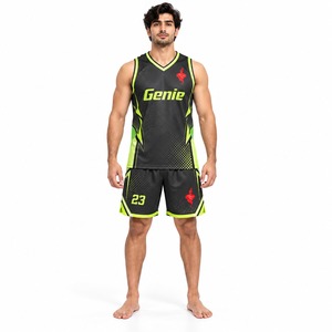 Conjunto de uniforme de baloncesto, camiseta personalizada para equipo, pantalones cortos, ropa deportiva transpirable de secado rápido para jugadores, entrenamiento, partidos, liga - Product Image 1