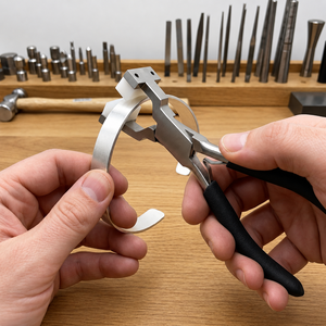 Pince à plier les bracelets professionnelle en acier inoxydable, outil de fabrication de bijoux pour le pliage, l'enroulement et la mise en forme des métaux, et fournitures d'artisanat - Product Image 6