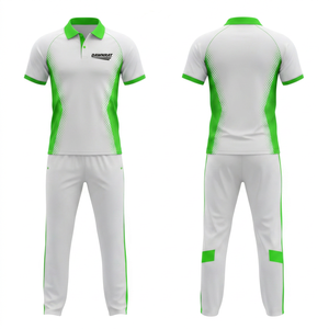 Unisex Adult <b>Cricket</b> Uniform Set-Lightweight Breathable 100% Polyester Polo Shirt & Trouser Unlimited Sublimation Design Options - Product Image 3