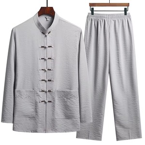 Costume Tang unisexe tendance, arts martiaux traditionnels chinois, léger, 100% polyester, séchage rapide, extensible, fermeture avant - Product Image 6