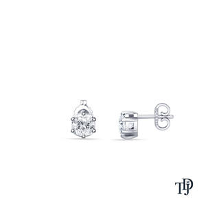 Pendientes de Diamantes Cultivados en Laboratorio con Corte Cojín de Seis Puntas en Oro de 14K - Product Image 6