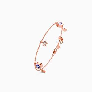 JEWELLERY PLANET Bracelet unisexe classique pavé en or jaune 9K plaqué or 18K avec diamant de laboratoire de 0,28 ct certifié IGI - Product Image 1