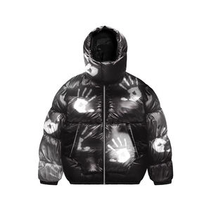 OEM 2026 Custom Men Winter Puffer <b>Jackets</b> Streetwear Heat Reactive Thermochromic <b>Jacket</b> Front High Quality Customizable - Product Image 4