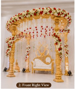Mandap Tradicional Védico para Bodas Jain, Mandap Indio del Sur para Bodas de Lujo en Atlanta, EE. UU. - Product Image 3