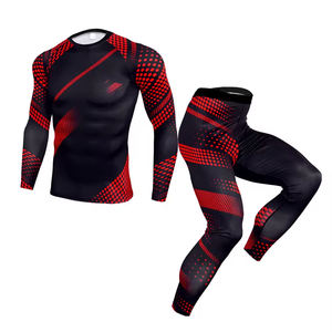 Ensemble de compression pour hommes avec logo personnalisé, faible MOQ, vêtements de sport, tenue de gym, combinaison de compression sportive, ensemble de fitness - Product Image 4
