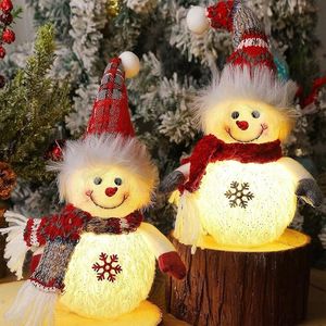 Pupazzi di Neve Luminosi da 10 Pollici, Confezione da 2, Decorazioni Natalizie da Tavolo, Funzionamento a Batteria, Regalo per le Feste - Product Image 1