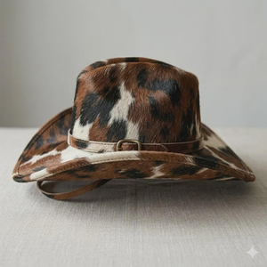 Chapeau de cowboy en laine marron GENERSA SPORTS à large bord, unisexe, décontracté, pour l'extérieur, toutes saisons, adulte, 50-52 cm, pour le cyclisme et les voyages - Product Image 4
