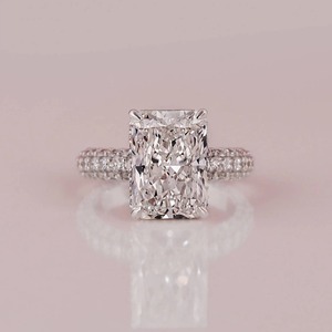 แหวนเพชรทรงกลมสำหรับผู้หญิงแหวนเพชรสีขาว10K/14K/18K ของขวัญวันเกิด - Product Image 5