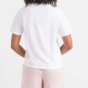 T-shirts longs pour femmes, col rond, coupe classique, couleur unie, en polyester/coton, avec logo personnalisé, haute qualité, pour l'été, vente en gros - Product Image 2