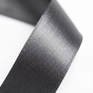 25mm Charcoal Gray Single Face Satin Ribbon OEM 5 Rolls x 8 Meter for Luxury Retail Displays Hotel Gifts Trade Show <b>Bows</b> Bulk - Product Image 4
