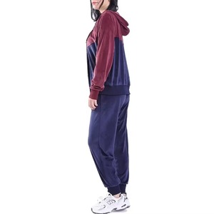 Conjunto Deportivo Premium para Mujer, Forrado de Felpa, Sudadera y Pantalones Deportivos, Informal, Cálido para Invierno, Dos Piezas, con Capucha - Product Image 3
