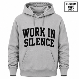 Sweat-shirts à capuche en molleton 100% coton, impression 3D haute densité en silicone, style streetwear pour hommes - Product Image 5