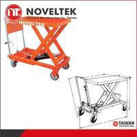 Table élévatrice à bras articulé Noveltek 350 KG Double pantographe Élévateur à ciseaux Entraînement hydraulique électrique Économie d'énergie 1300 mm de hauteur 910x520mm
