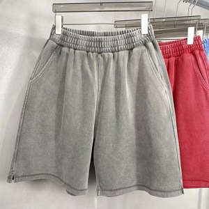 Shorts pour hommes Vintage Heavyweight Unisex Distressed Sun Faded Collection d'été pour hommes Short délavé à l'acide - Product Image 3