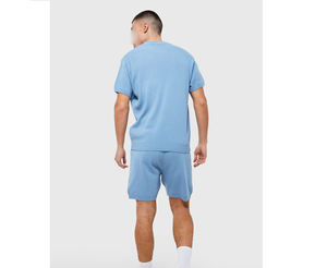 Ensemble de survêtement léger et de haute qualité pour l'été, style streetwear, personnalisable, avec t-shirt à col rond et manches courtes, imprimé, pour hommes et femmes - Product Image 3