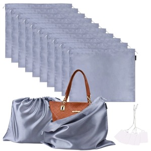 Pochette en satin de qualité supérieure avec cordon de serrage pour extensions de cheveux, perruques, cosmétiques et emballages de bijoux, fabricant direct d'usine - Product Image 1