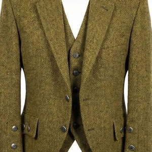 Gilet de kilt en laine écossaise noire pour homme Ventoria Enterprises - Motif Argyle - Traditionnel pour mariage écossais - Logo sur le devant - 220g - Product Image 4