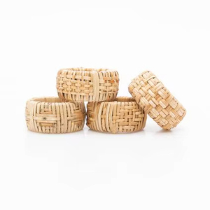 Anillo para Servilletas de Ratán de Diseño Premium, Anillo para Servilletas de Ratán Tejido, Anillo para Servilletas de Yute y Ratán, Decoración de Mesa a Precio de Fábrica al por Mayor - Product Image 2