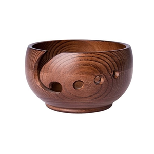 Handcrafted Rosewood Yarn Holder <b>Bowl</b> Fashionable <b>Knitting</b> Crochet Storage Box - Product Image 1