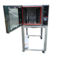 Nuevo Horno de Convección Eléctrico Automático Comercial de Acero Inoxidable con Control de Perillas Duradero y Puerta Lateral Abatible para Panadería Industrial