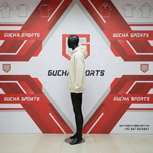 Sudadera con capucha para hombre, color blanco, con tela de algodón premium, bolsillo canguro, capucha ajustable, corte relajado, estilo casual urbano. - Product Image 3