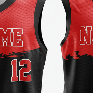 Maillot de basket-ball en tissu polyester grande taille, respirant, séchage rapide, avec logo sublimé, pour entraînement sportif - Product Image 4