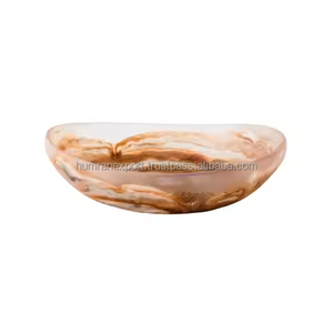 Handmade Resin Serving Bowl Green <b>Marbled</b> Modern Design Under Glazed Food Safe Gifting Use - Product Image 4