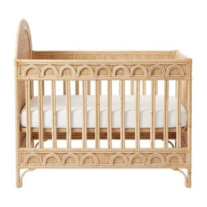 Lit bébé et matelas en rotin en gros, mobilier de chambre d'enfant, prix abordable, vente directe d'usine, promotion, ensemble de chambre d'enfant de haute qualité - Product Image 1