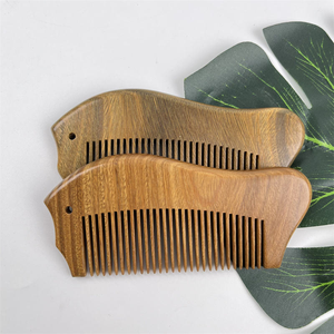 Peigne à barbe et à cheveux en bois de santal vert 100% naturel, de haute qualité, générique, fait main, à dents fines, artisanat naturel - Product Image 1