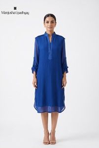 Nuevo Vestido Casual de Seda para Mujer con Relleno en el Pecho, Cuello Alto, Elegante, a la Moda, Largo hasta la Rodilla, Suave, Cómodo y Estilizado - Product Image 2
