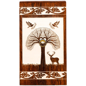 Handcrafted lifetree urn & Natural Wood Cremation Urn Ashes <b>Box</b> Artistic Funeral <b>Memorial</b> <b>Keepsake</b> by AYAANS - Product Image 2