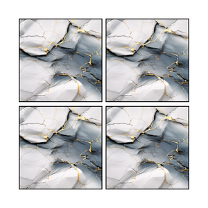 Baldosas de porcelana para suelo Teranga Cloud Gold de 60x60 cm, diseño contemporáneo brillante para baño, 600 mm x 600 mm - Product Image 5