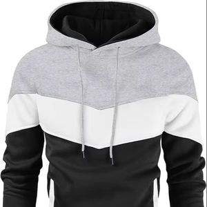 Sweat à capuche en laine mélangée avec motif LOGO personnalisé, tricoté, manches longues, broderies, sweat à capuche pour homme - Product Image 3