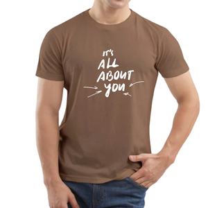 Camiseta de manga corta de algodón de color liso para hombre - Product Image 5