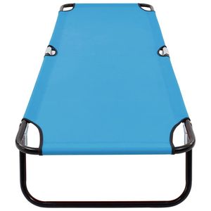 Chaise longue standard bleu turquoise en acier thermolaqué - Product Image 5