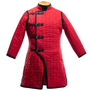 Medieval Gambeson Thick Padded Coat Full Sleeve Cotton Armor Long Length Aketon <b>Jacket</b> for Winter Reenactment Costume - Product Image 1