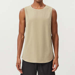 Débardeur de sport classique en coton pour homme, coupe ajustée, longueur mi-cuisse, haut de gamme, pour la gym, le sport, la course et les loisirs - Product Image 6