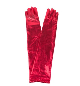Gants longs pour femmes de 45 cm de long, en similicuir extensible, pour soirée, opéra, costume - Product Image 5