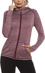 Sudadera con Capucha de Manga Larga para Mujer, Color Sólido, Tejido Formal, Transpirable, Holgada, de Algodón/Fibra de Bambú, PA 2025 Verano, HR962 - Product Image 3