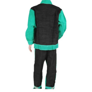 Veste de sécurité en cuir de vachette pleine fleur, résistante, certifiée CE, protection ignifuge niveau D, protection des mains et des bras - Product Image 4